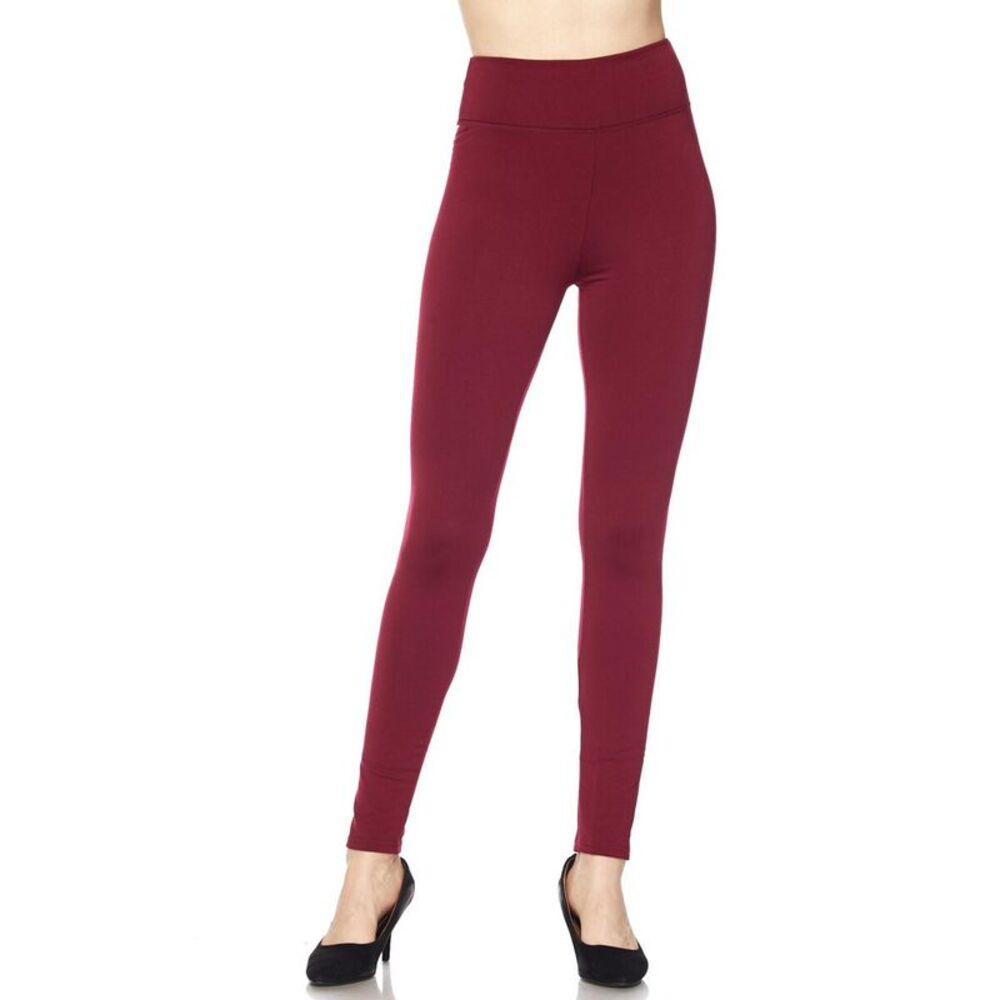 World of Leggings High Waisted Fleece Lined Plus Size Leggings - 3 Inch